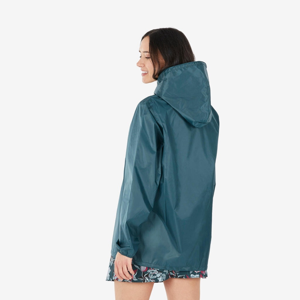 Quechua Womens Waterproof Hiking Raincoat Decathlon S/M Blue Gorpcore Outdoor - Picture 4 of 14